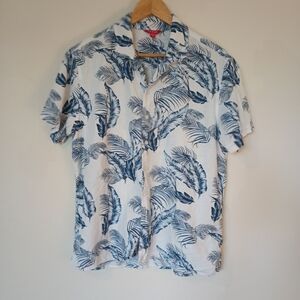 Guess Men's Tropical Button Down Short Sleeve Shirt Size M